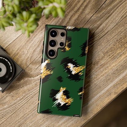 Green Leopard Print Phone Case – Tough Protective iPhone Cover