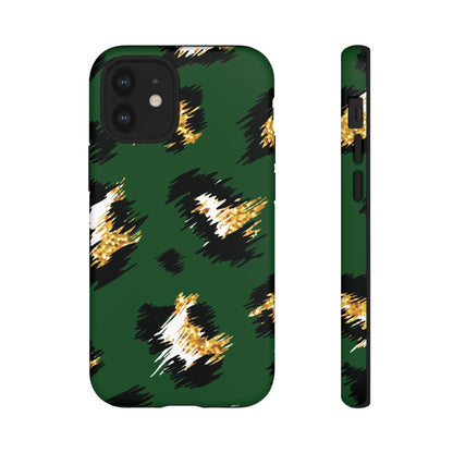 Green Leopard Print Phone Case – Tough Protective iPhone Cover