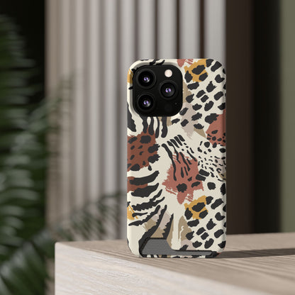 Savage Golden Leopard MagSafe Case With Card Holder