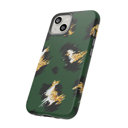 Green Leopard Print Phone Case – Tough Protective iPhone Cover