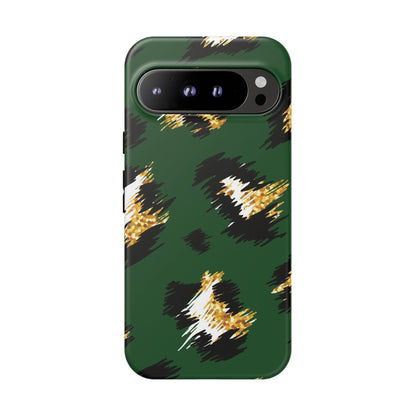 Green Leopard Print Phone Case – Tough Protective iPhone Cover