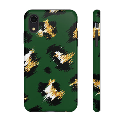 Green Leopard Print Phone Case – Tough Protective iPhone Cover