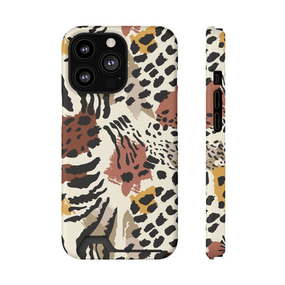 Savage Golden Leopard MagSafe Case With Card Holder