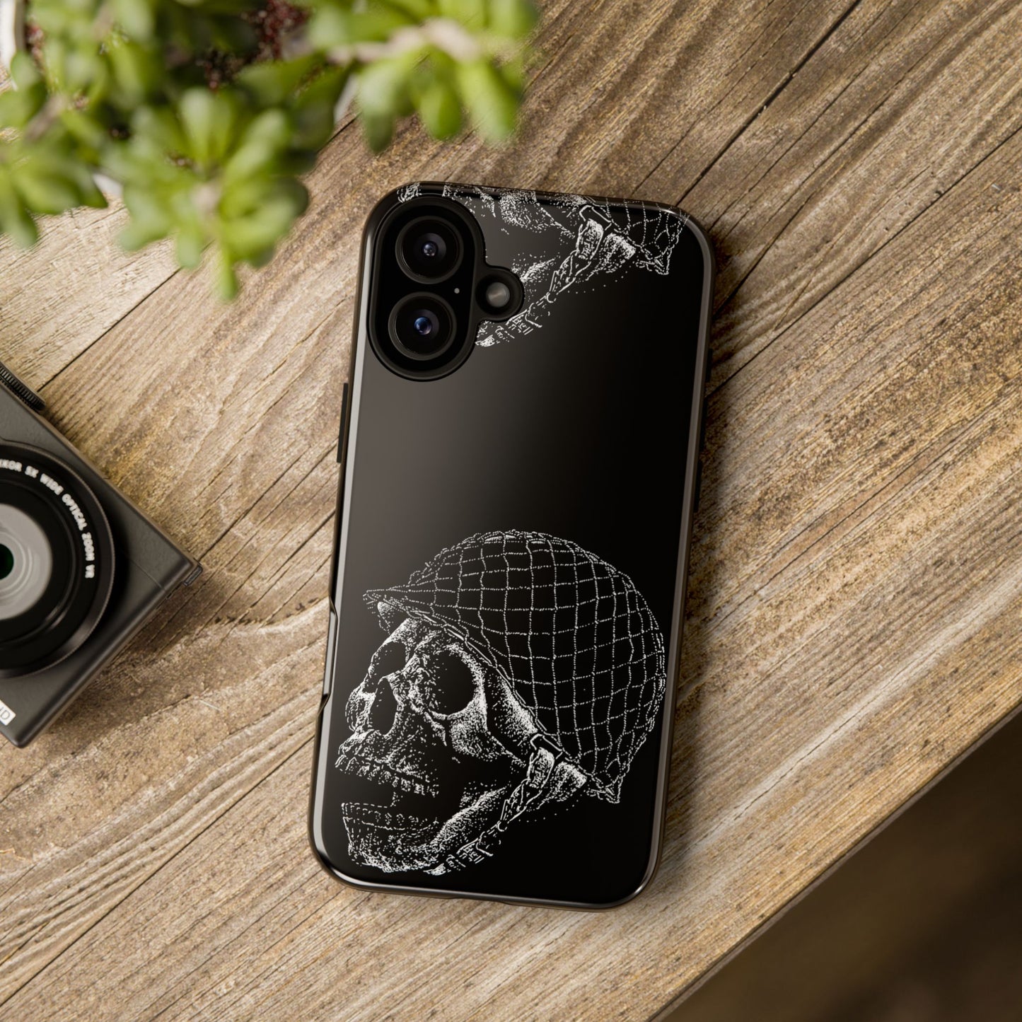 Skull Soldier Phone Case — Military Helmet Skull Tough Case