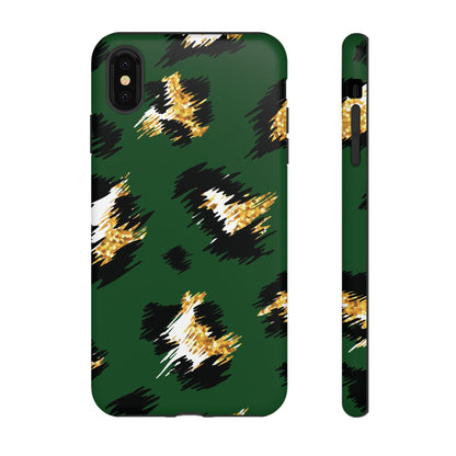 Green Leopard Print Phone Case – Tough Protective iPhone Cover