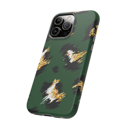 Green Leopard Print Phone Case – Tough Protective iPhone Cover