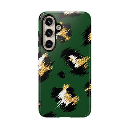 Green Leopard Print Phone Case – Tough Protective iPhone Cover
