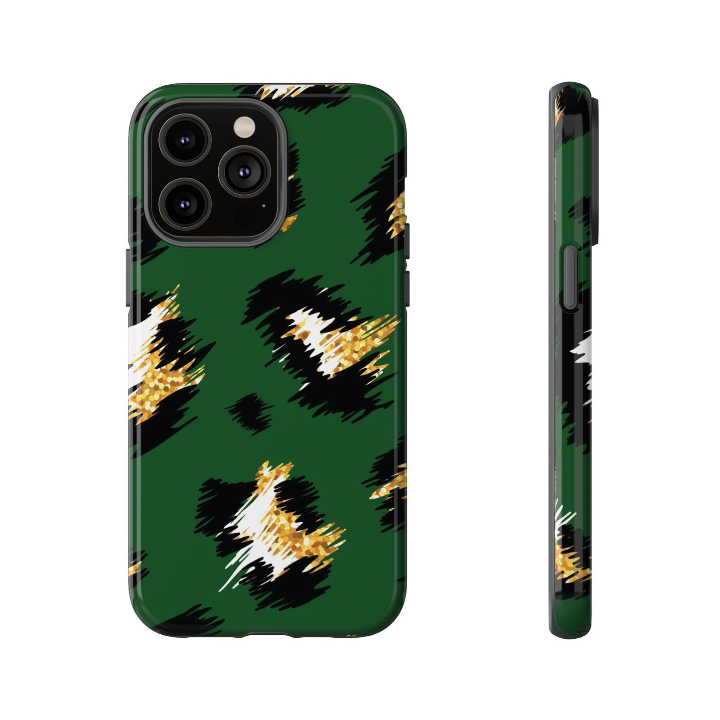 Green Leopard Print Phone Case – Tough Protective iPhone Cover