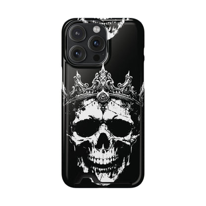 Crowned Chaos - Skull King Card-Holder Phone Case