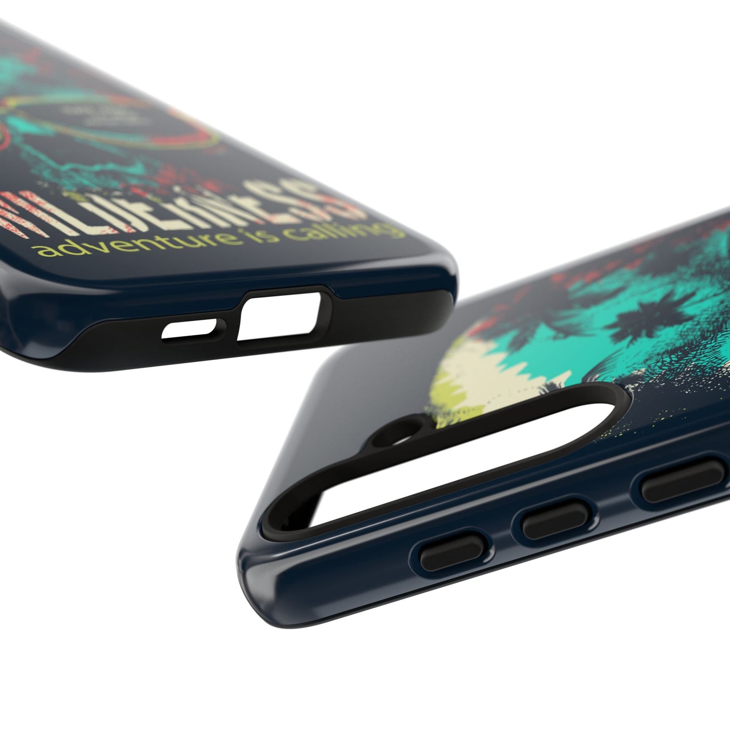 Wilderness Adventure Phone Case — 'Adventure Is Calling' Skull Sunglasses Design