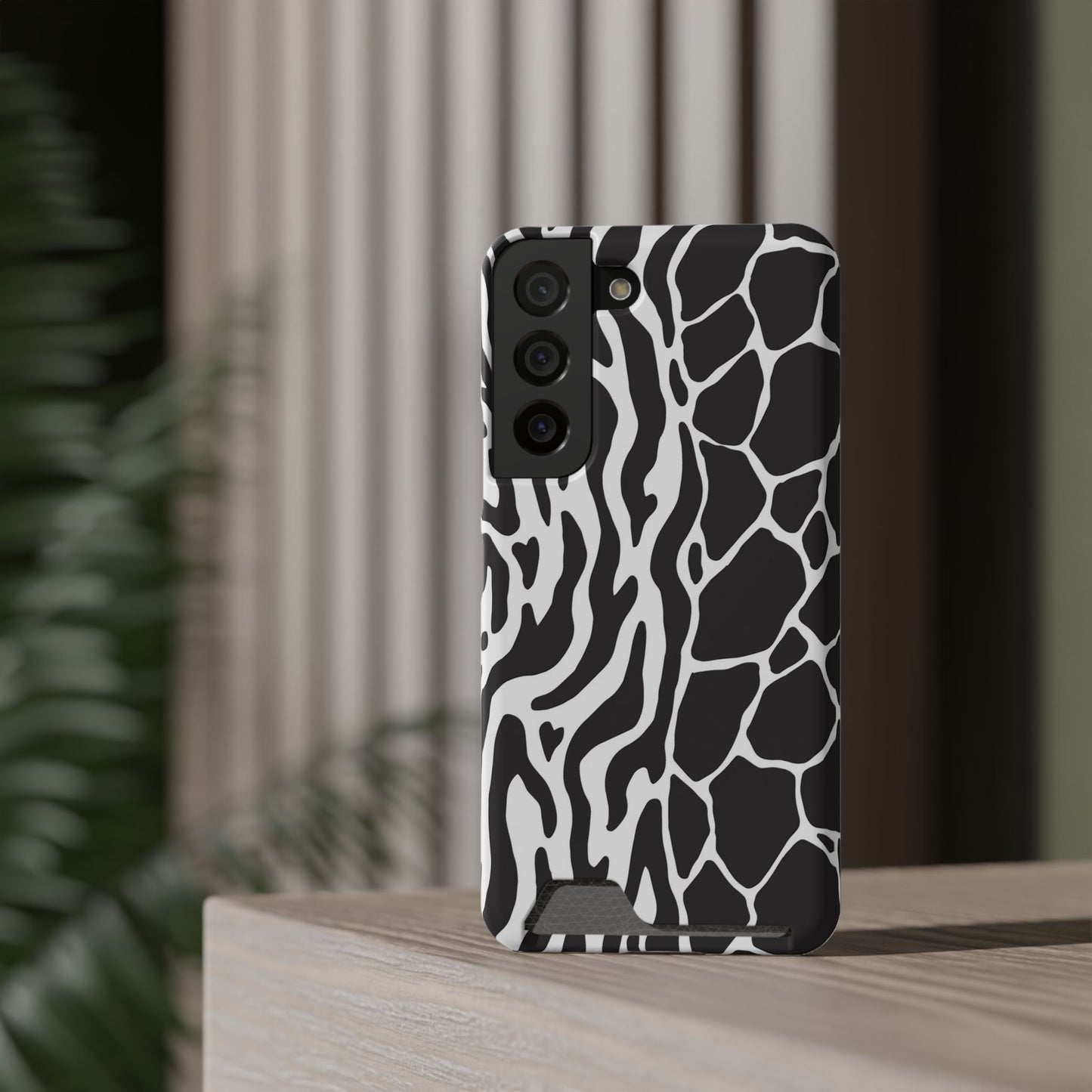Animal Print Phone Case — Zebra & Giraffe Edition with Card Holder — Slim, Stylish, MagSafe