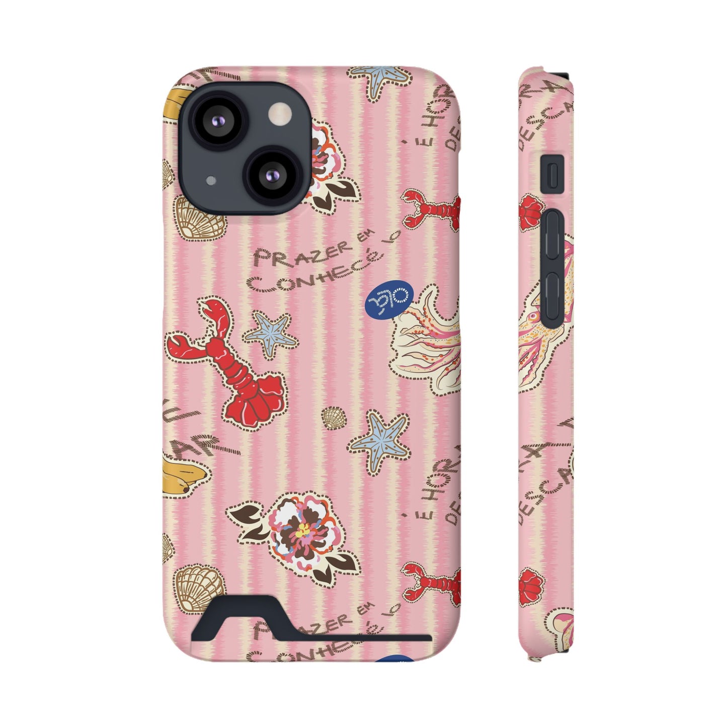 Pink Ocean Print iPhone Case – Cute Aesthetic Protective Phone Cover