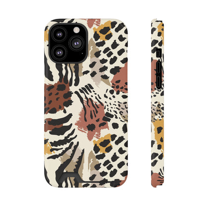 Savage Golden Leopard MagSafe Case With Card Holder