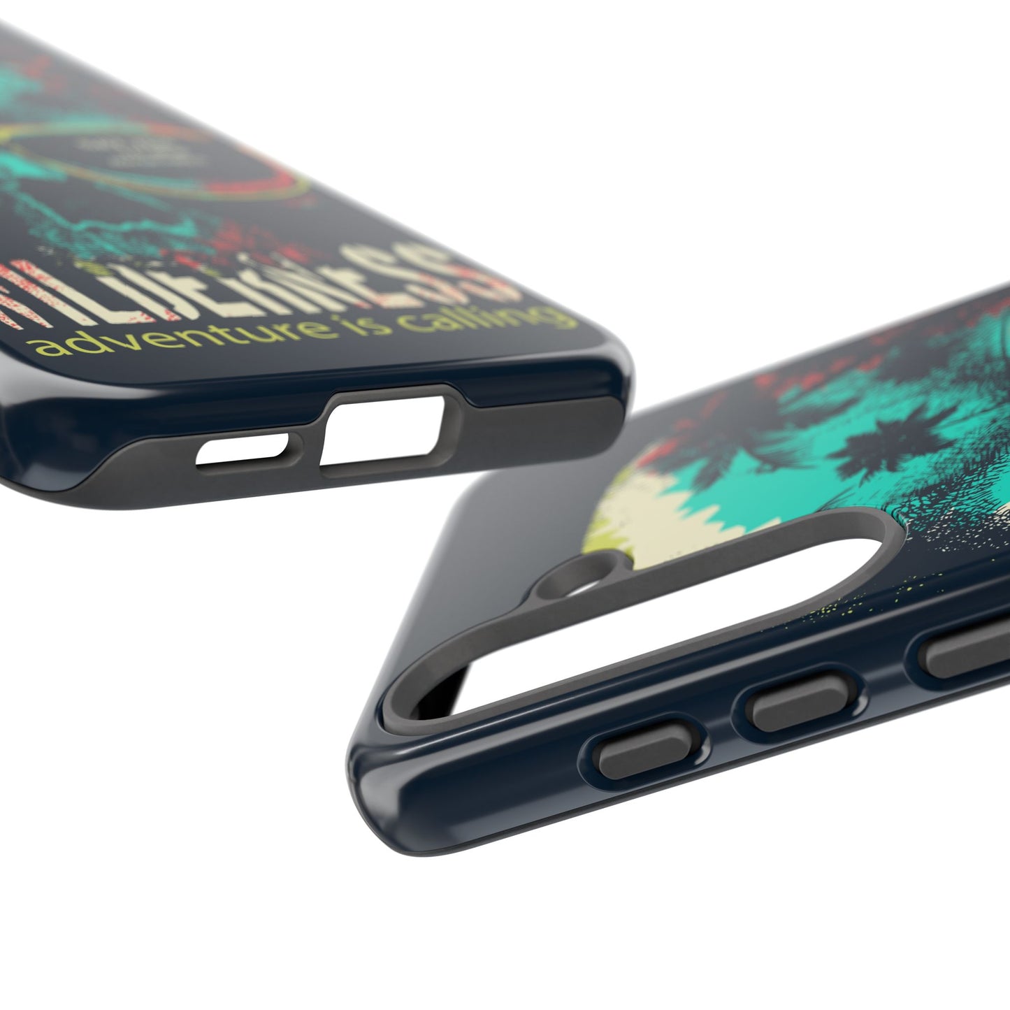Wilderness Adventure Phone Case — 'Adventure Is Calling' Skull Sunglasses Design