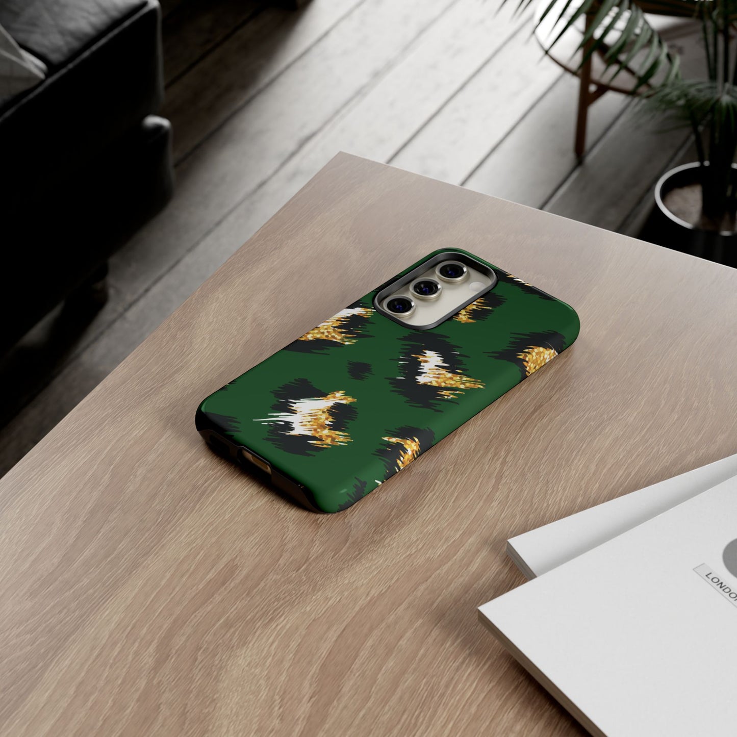 Green Leopard Print Phone Case – Tough Protective iPhone Cover