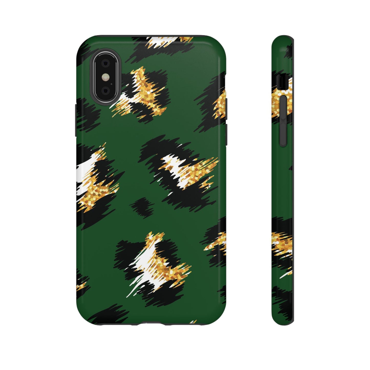 Green Leopard Print Phone Case – Tough Protective iPhone Cover