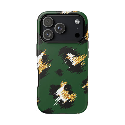 Green Leopard Print Phone Case – Tough Protective iPhone Cover