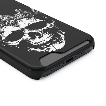 Crowned Chaos - Skull King Card-Holder Phone Case