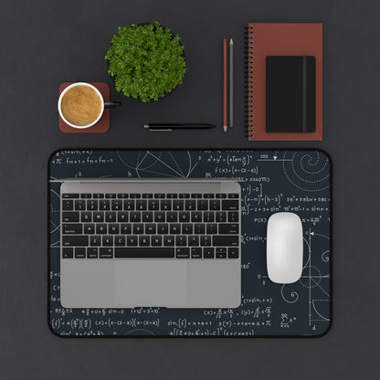 Dark Math Formula Desk Mat – Scientific Equations Mouse Pad for Students, Engineers & Scientists