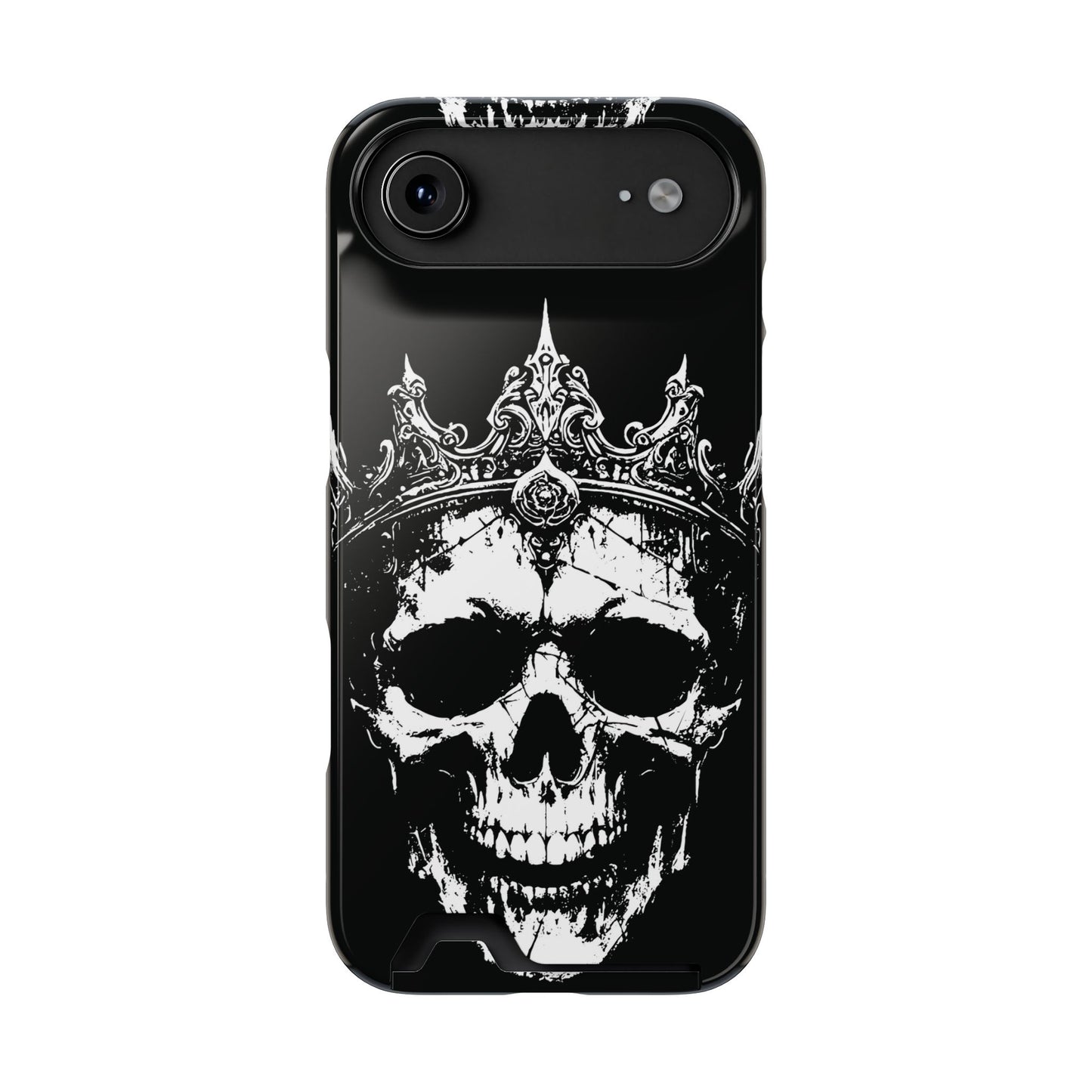 Crowned Chaos - Skull King Card-Holder Phone Case