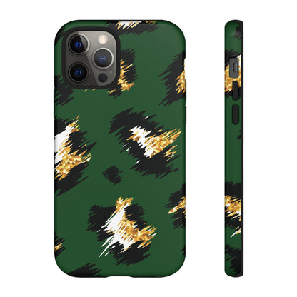 Green Leopard Print Phone Case – Tough Protective iPhone Cover