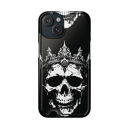 Crowned Chaos - Skull King Card-Holder Phone Case