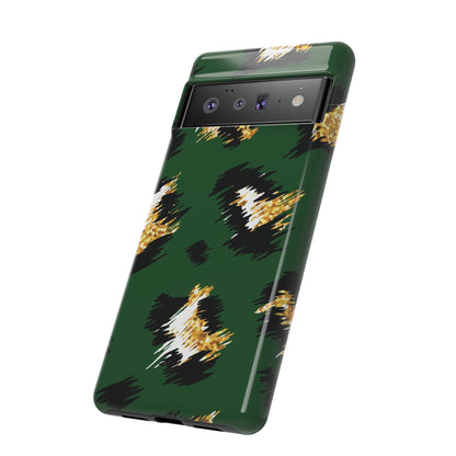 Green Leopard Print Phone Case – Tough Protective iPhone Cover