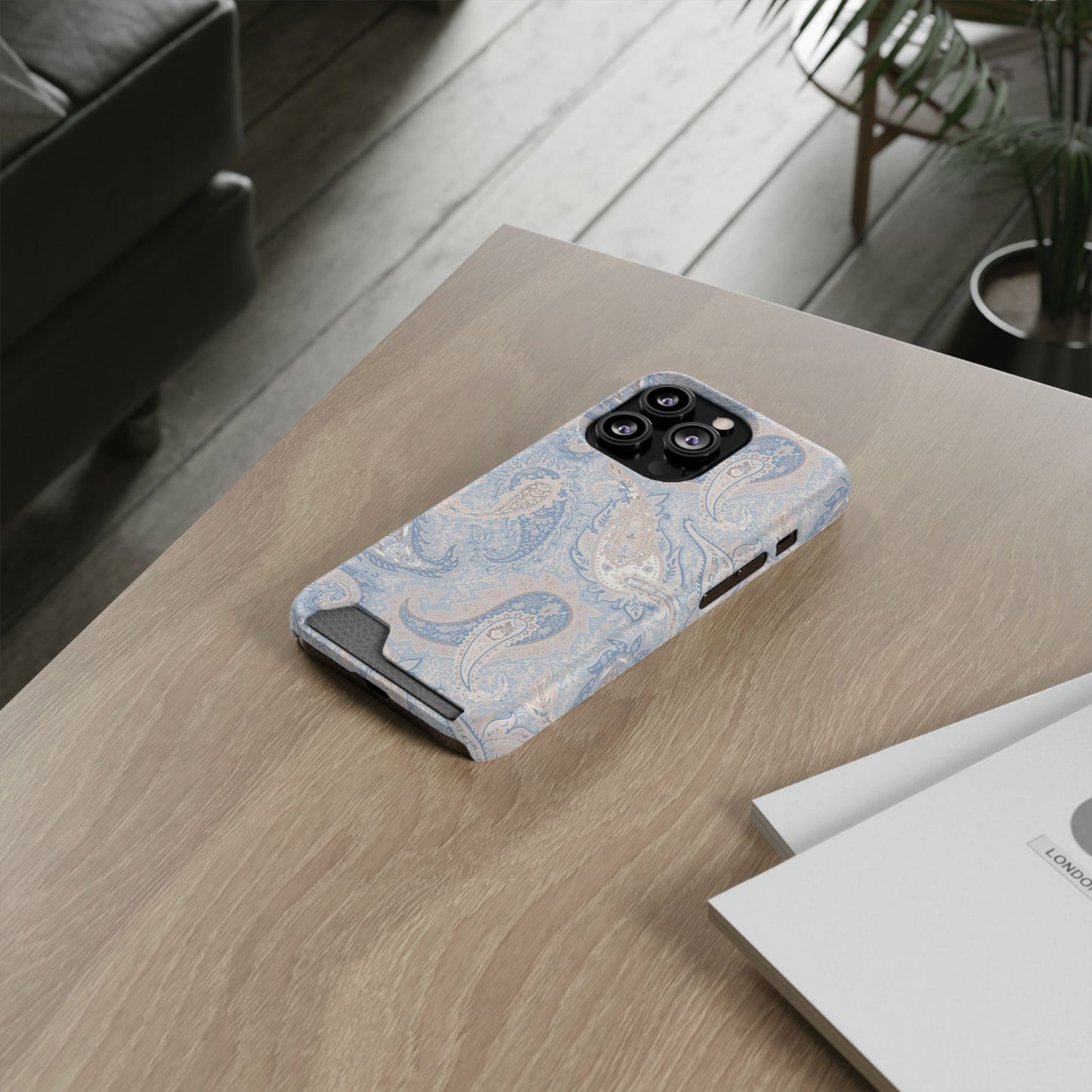 Premium Paisley MagSafe Cardholder Case — Slim Protective Wallet Cover