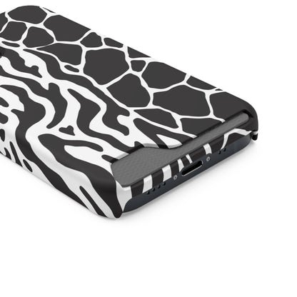 Animal Print Phone Case — Zebra & Giraffe Edition with Card Holder — Slim, Stylish, MagSafe