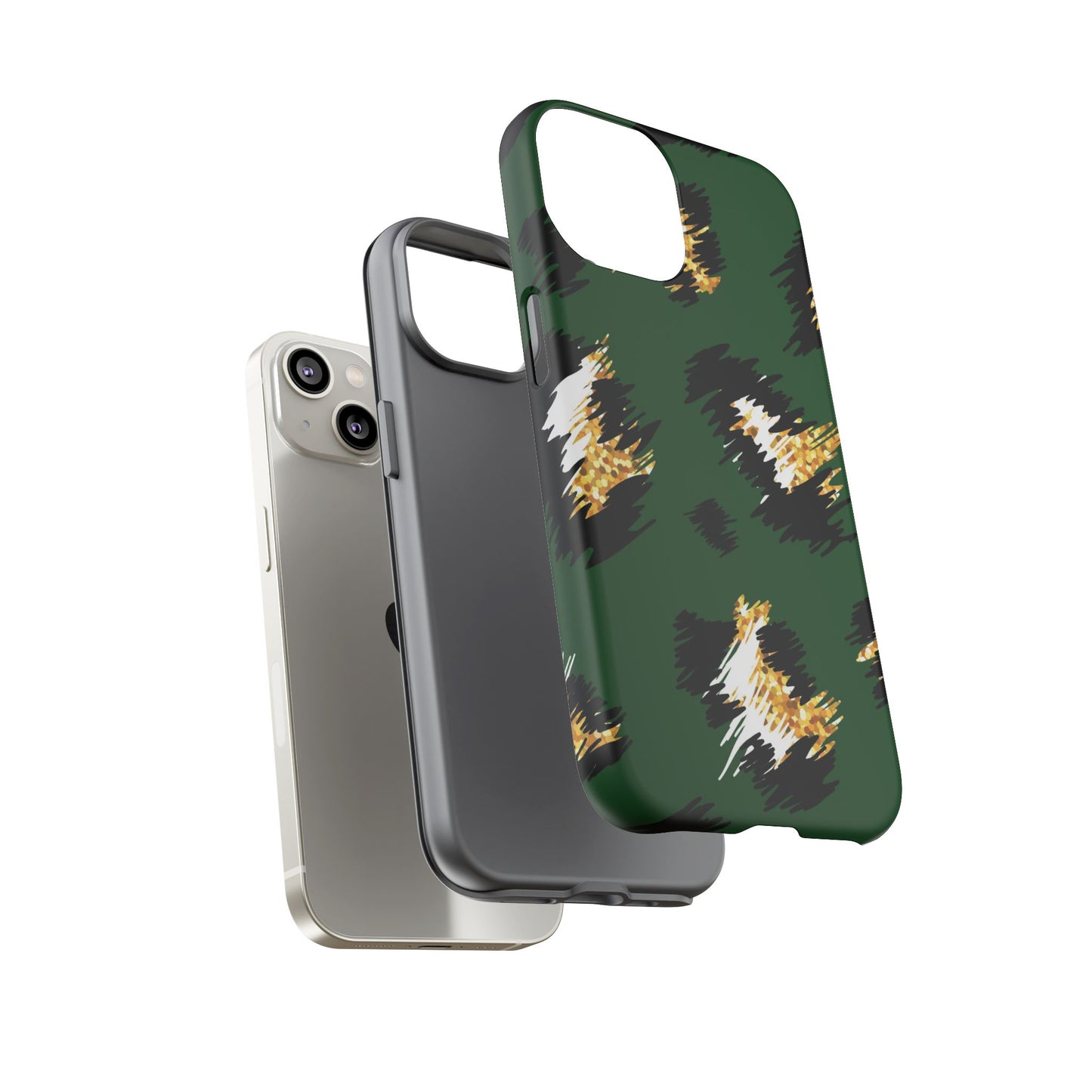 Green Leopard Print Phone Case – Tough Protective iPhone Cover