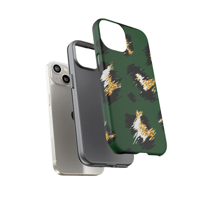 Green Leopard Print Phone Case – Tough Protective iPhone Cover
