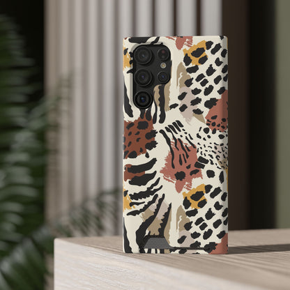 Savage Golden Leopard MagSafe Case With Card Holder