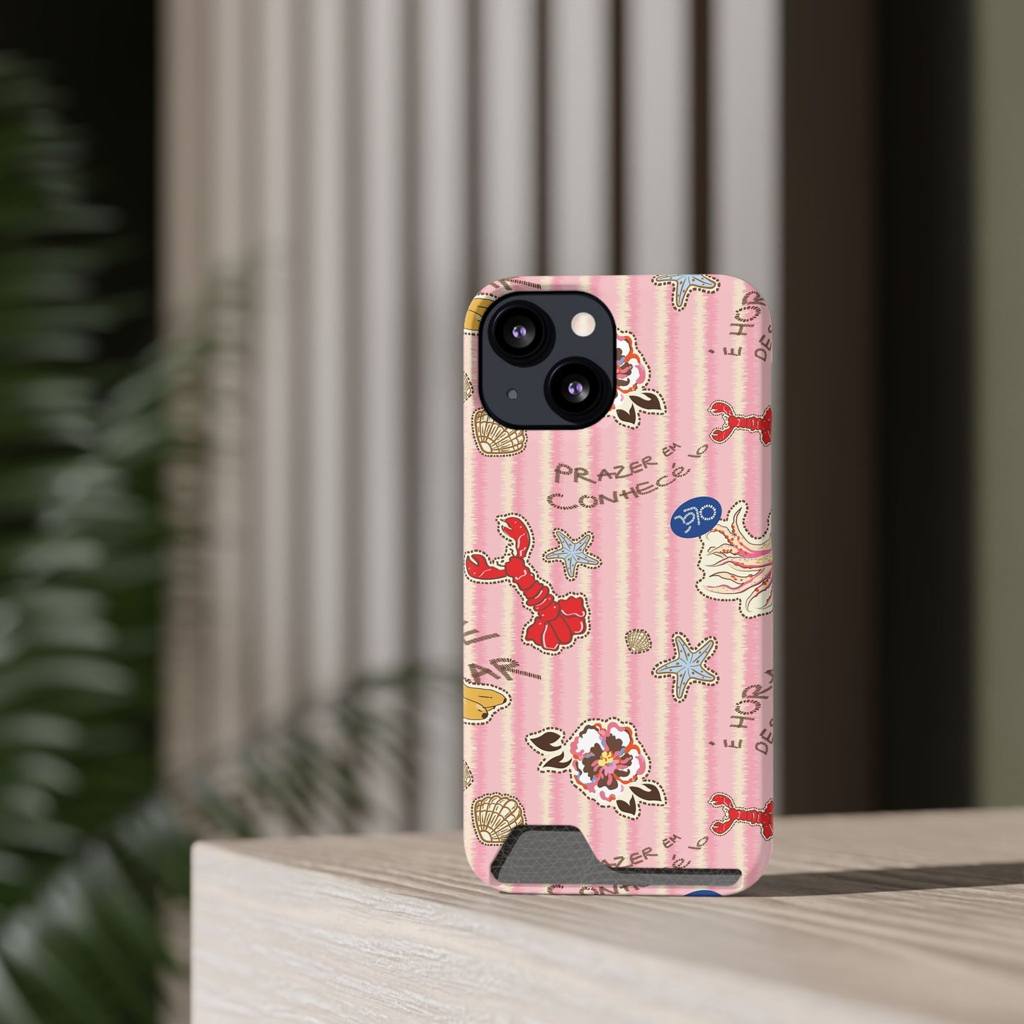 Pink Ocean Print iPhone Case – Cute Aesthetic Protective Phone Cover