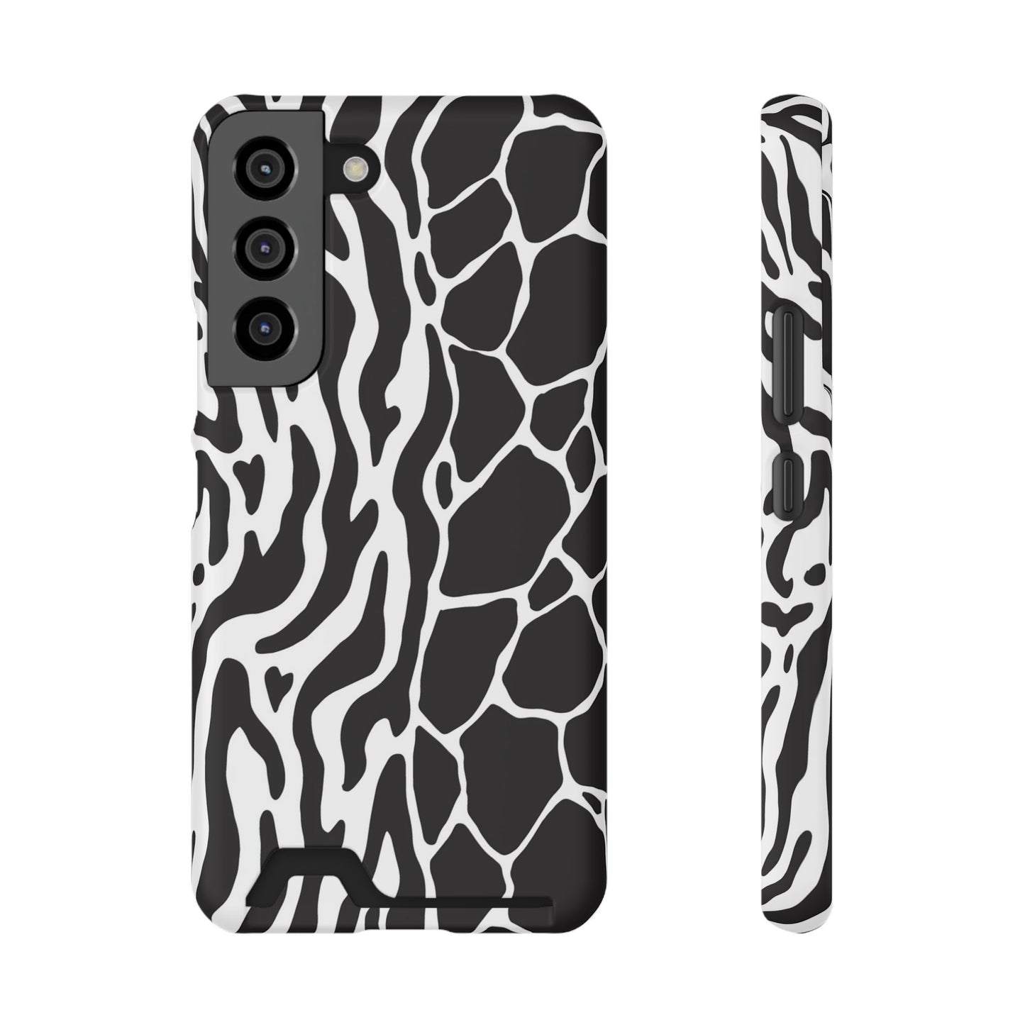 Animal Print Phone Case — Zebra & Giraffe Edition with Card Holder — Slim, Stylish, MagSafe