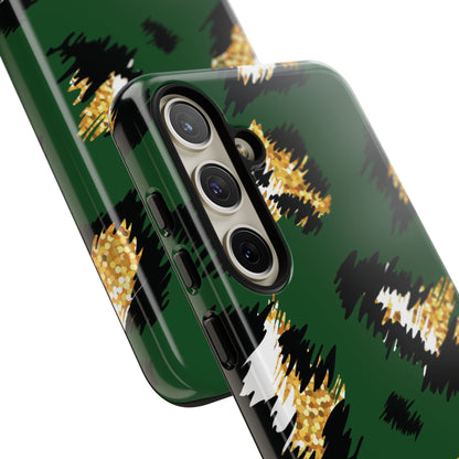 Green Leopard Print Phone Case – Tough Protective iPhone Cover