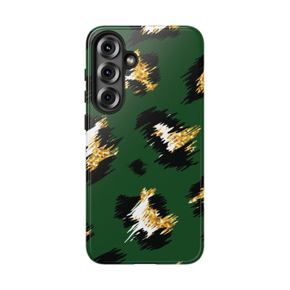 Green Leopard Print Phone Case – Tough Protective iPhone Cover