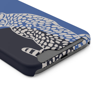 Leopard Bleu Card Phone Case — Blue Animal Print Card holder