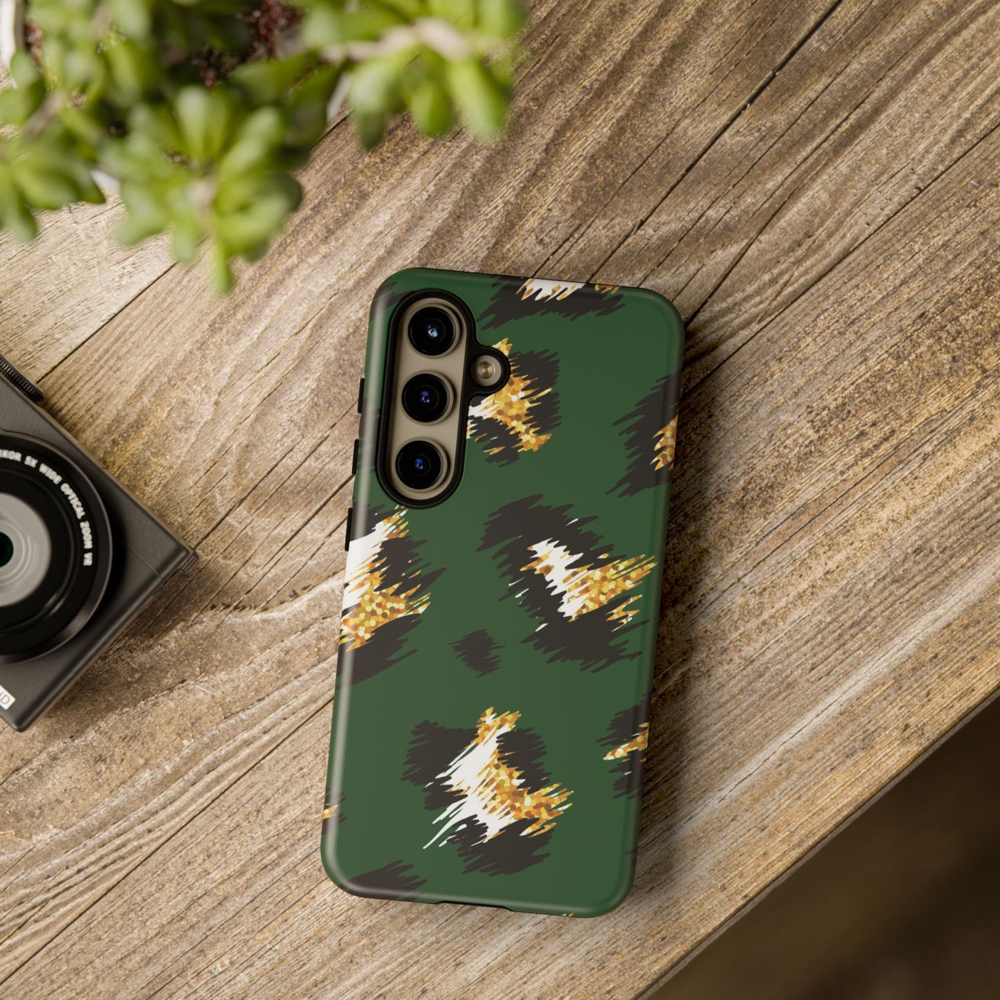 Green Leopard Print Phone Case – Tough Protective iPhone Cover