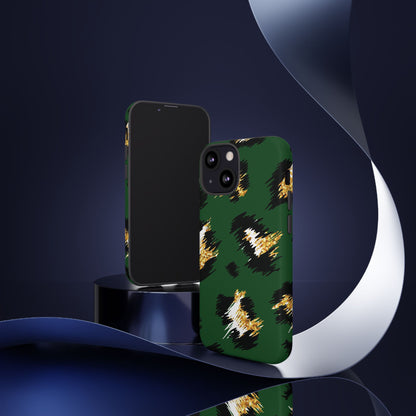 Green Leopard Print Phone Case – Tough Protective iPhone Cover