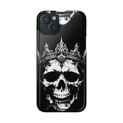 Crowned Chaos - Skull King Card-Holder Phone Case