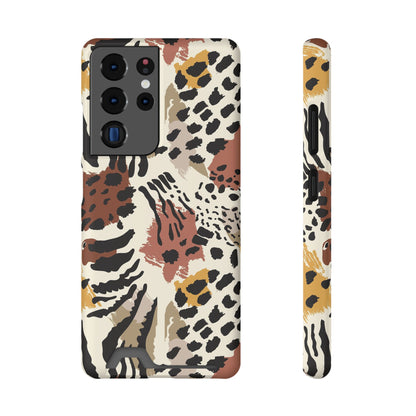 Savage Golden Leopard MagSafe Case With Card Holder