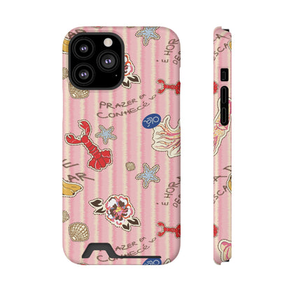 Pink Ocean Print iPhone Case – Cute Aesthetic Protective Phone Cover