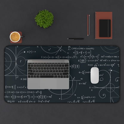 Dark Math Formula Desk Mat – Scientific Equations Mouse Pad for Students, Engineers & Scientists