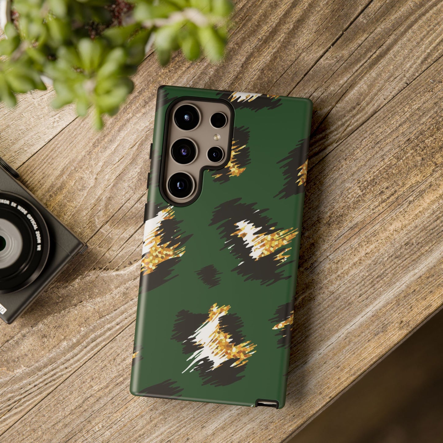 Green Leopard Print Phone Case – Tough Protective iPhone Cover