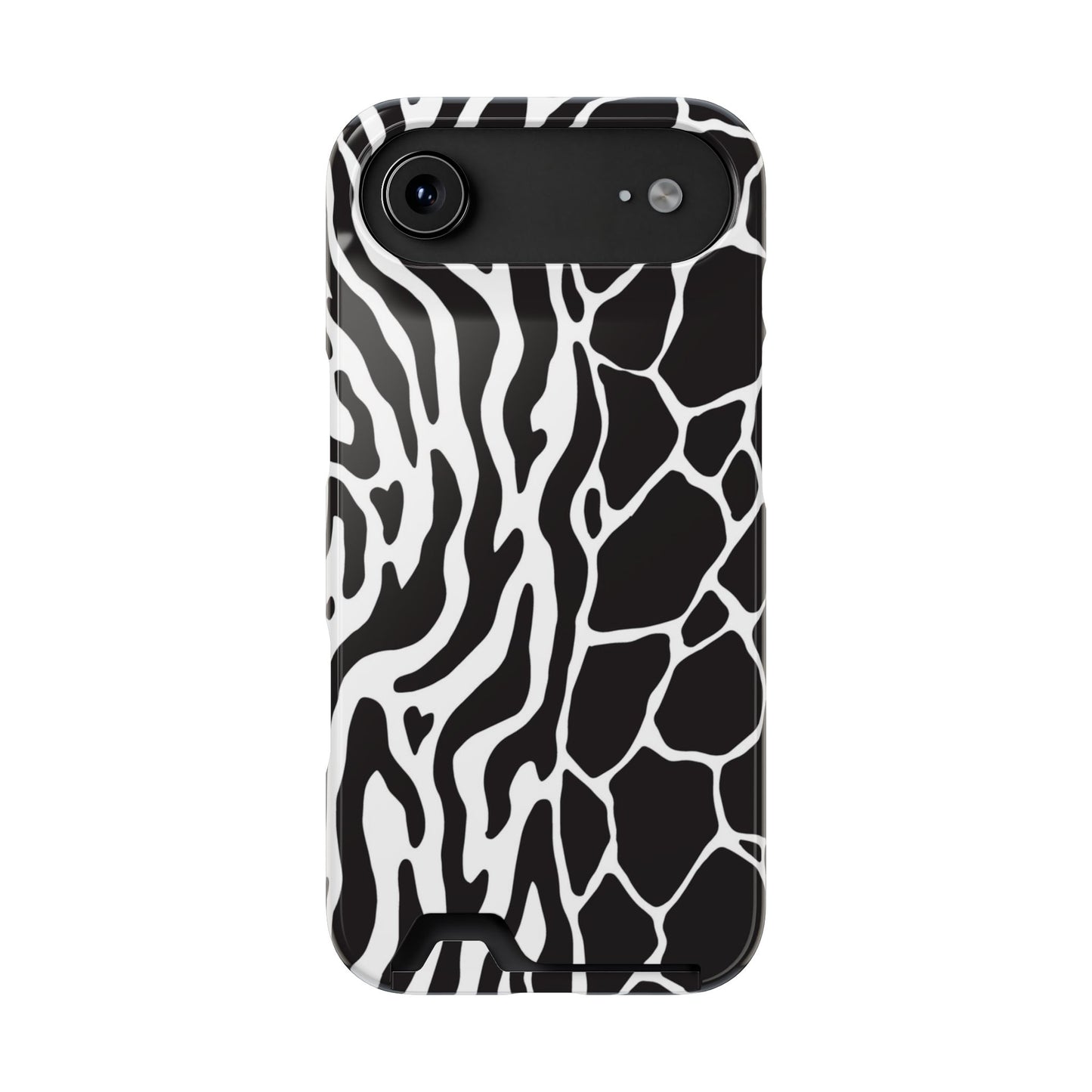 Animal Print Phone Case — Zebra & Giraffe Edition with Card Holder — Slim, Stylish, MagSafe