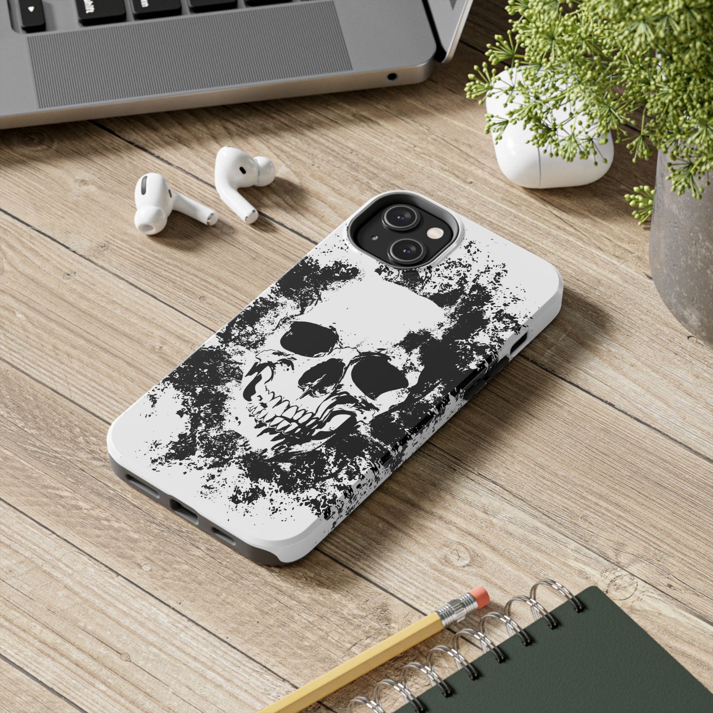 Ink Skull IPhone Case — MagSafe Compatible Protective Cover