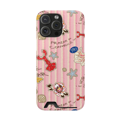 Pink Ocean Print iPhone Case – Cute Aesthetic Protective Phone Cover