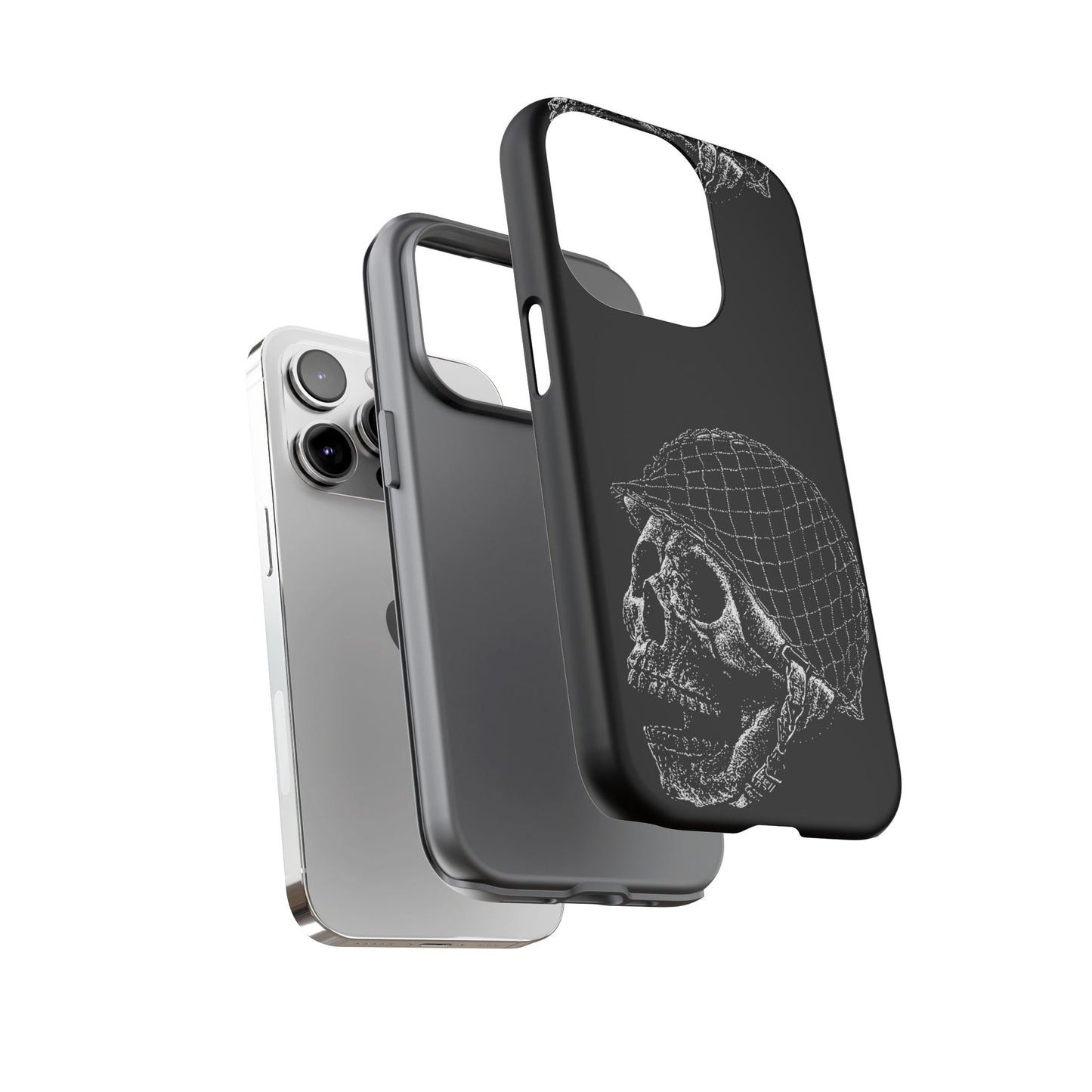 Skull Soldier Phone Case — Military Helmet Skull Tough Case
