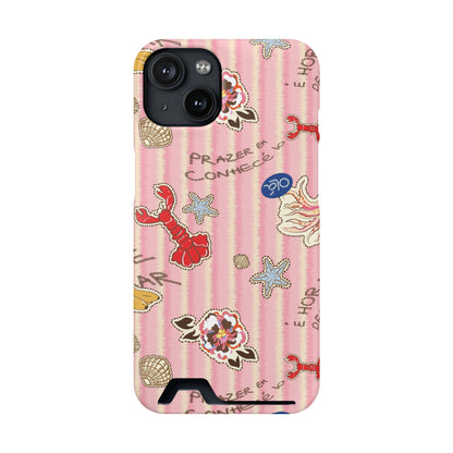 Pink Ocean Print iPhone Case – Cute Aesthetic Protective Phone Cover