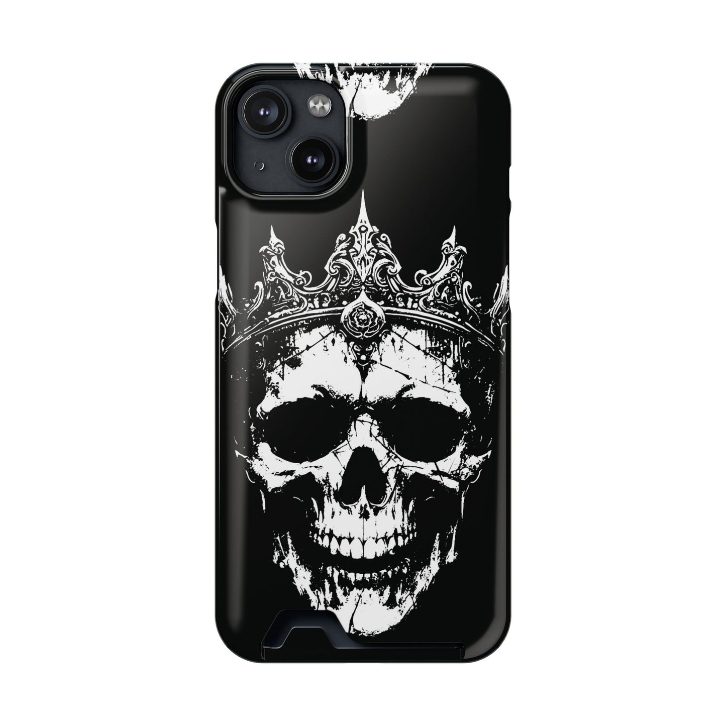 Crowned Chaos - Skull King Card-Holder Phone Case